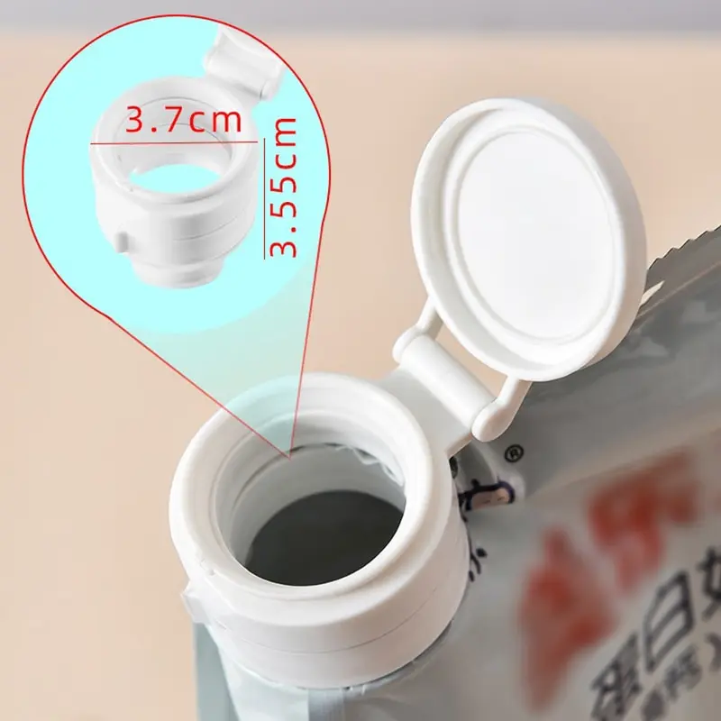 

1PC Reusable Food Storage Bag Sealing Clips New Plastic Cap Sealer Clip With Pour Spout Snack Candy Storage Fresh Clamp