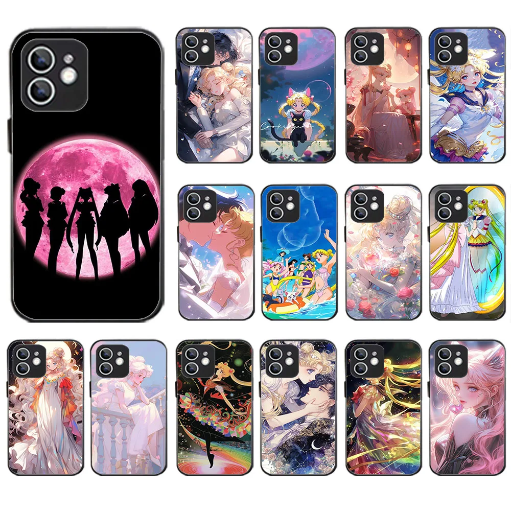 Черный силиконовый чехол для Xiaomi Poco C40 65 F1 3 5 6 M3 4 X3 Pro Max WDA-30 Sailor Moon Girl