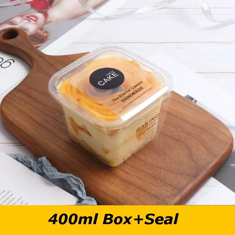 

Пластиковые коробки для мусса и торта 50 шт