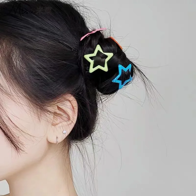 1/12 шт. милые красочные заколки для волос со звездами женщин и девушек Y2K