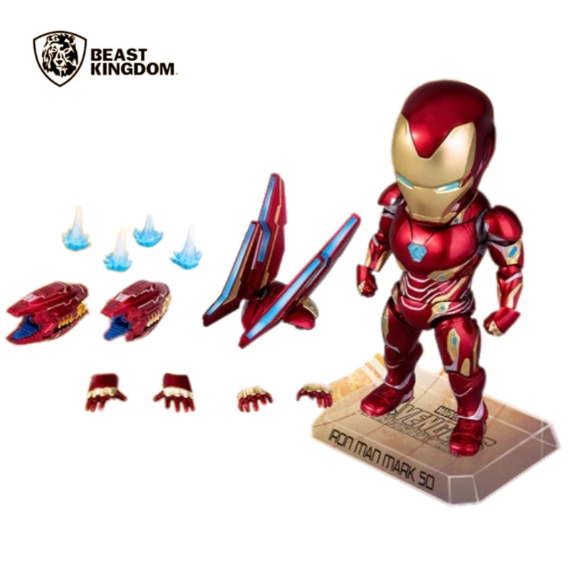 

Beast Kingdom BK EAA-070 Iron Man MK50 mini Figures Models Anime Collectibles Toys Birthday Gifts Movable Dolls Ornaments