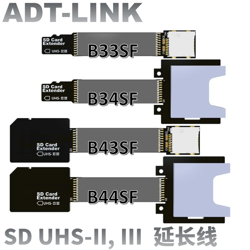 Высокоскоростной удлинитель карты памяти Micro SD TF, плоский удлинитель SDHC SDXC UHS2I, устройство для чтения карт MicroSD на SD