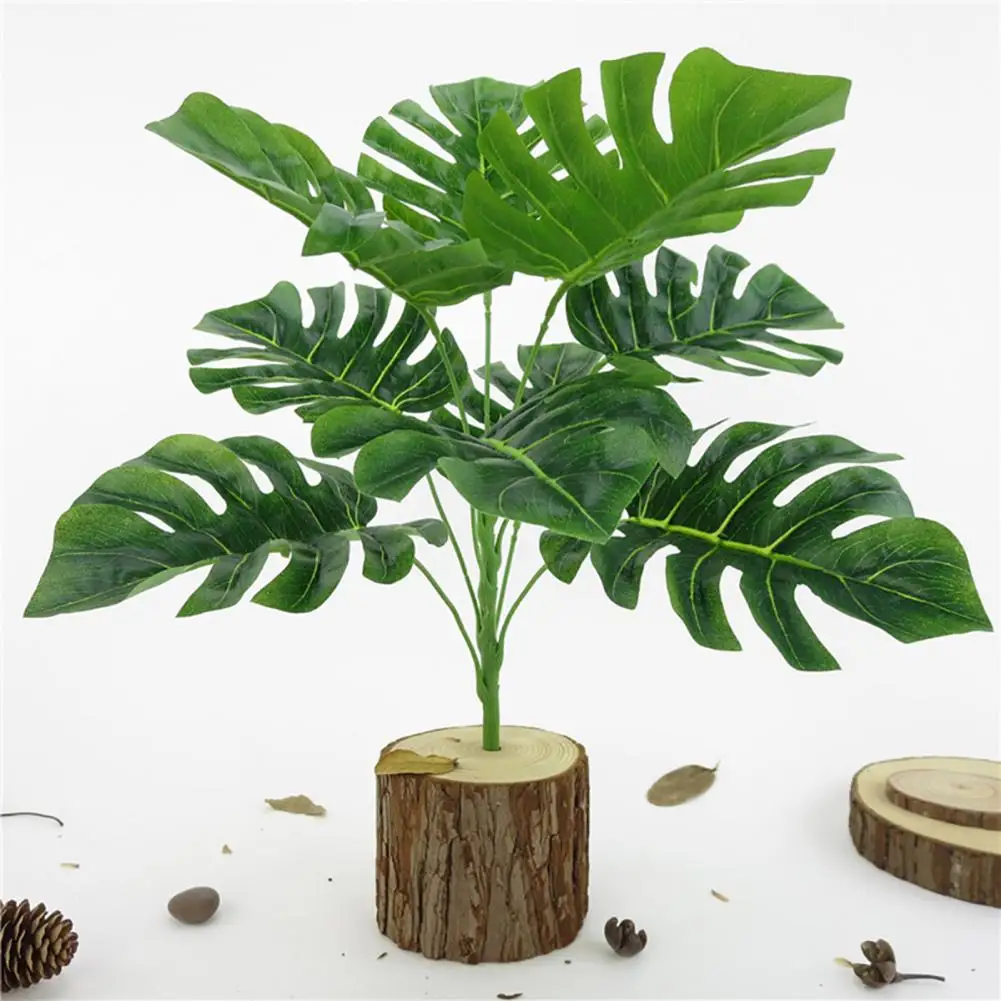 

Simulation Plant Decorative Multifunctional Lifelike Leaf Simulation Monstera Artificial Green Plant Artificial Monstera