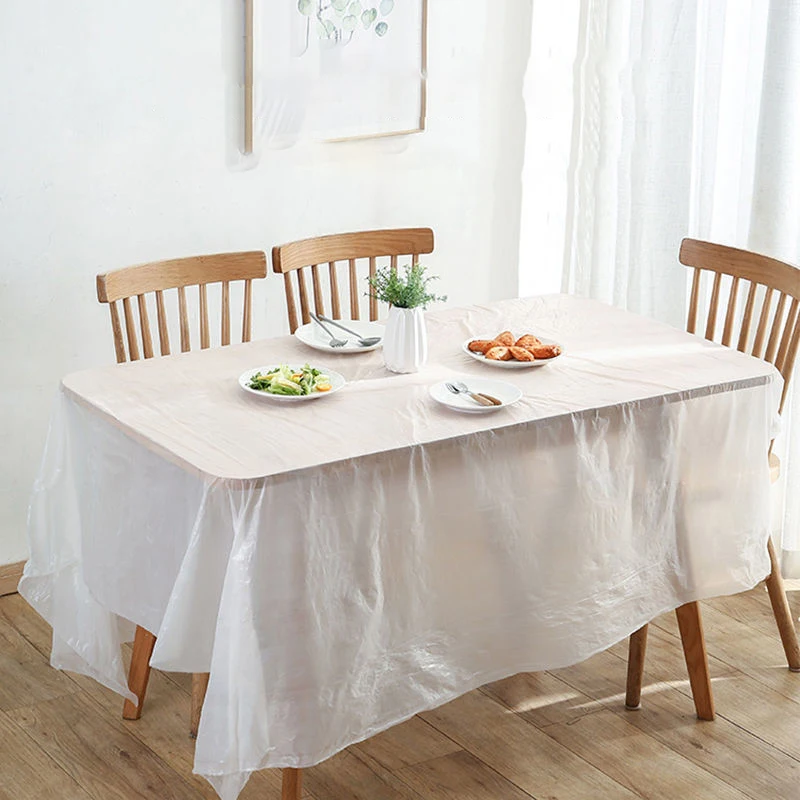 

PE Polyethylene Waterproof Oilproof Foldable Disposable Table Covers 10 Pieces / Pack