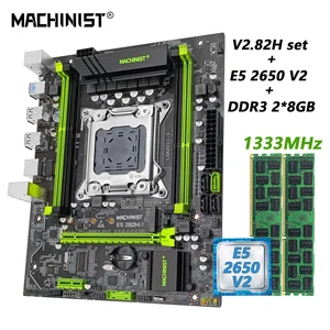 MACHINIST X79 Motherboard LGA 2011 Set Kit xeon E5 2650 v2 CPU processor DDR3 2*8GB 1333mhz memory RAM usb SSD NVME M.2 V2.82H