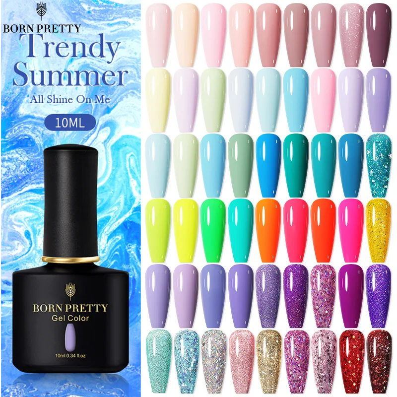 Модный летний Гель-лак BORN PRETTY 10 мл розовый синий фиолетовый УФ-светодиодный