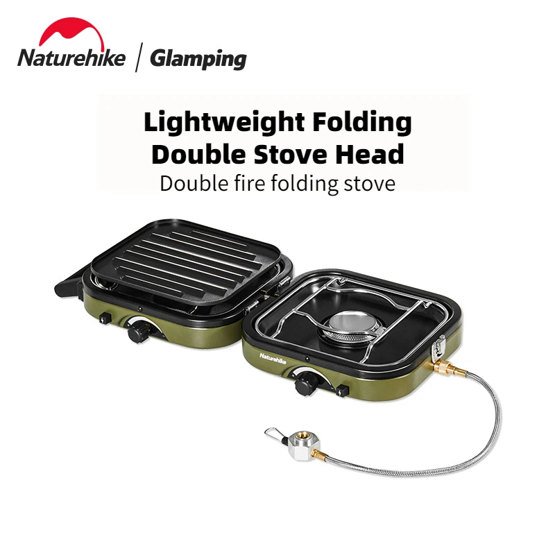 

Naturehike Camp Stove Dual Fire Folding Gas Stove Outdoor Portable Cookout Gear Camping Cooker Stove Camp Stove