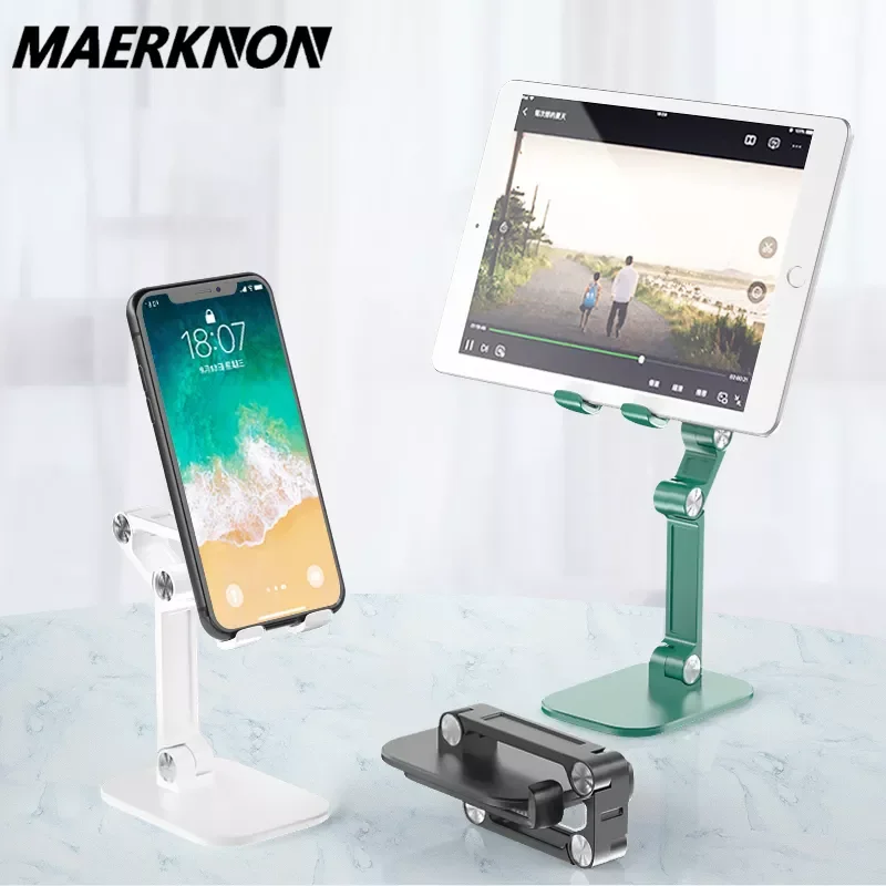 

Universal Desktop Phone Holder Foldable Tablet Phone Stand for iPad iPhone Android Desk Holder Adjustable Desk Smartphone Stand