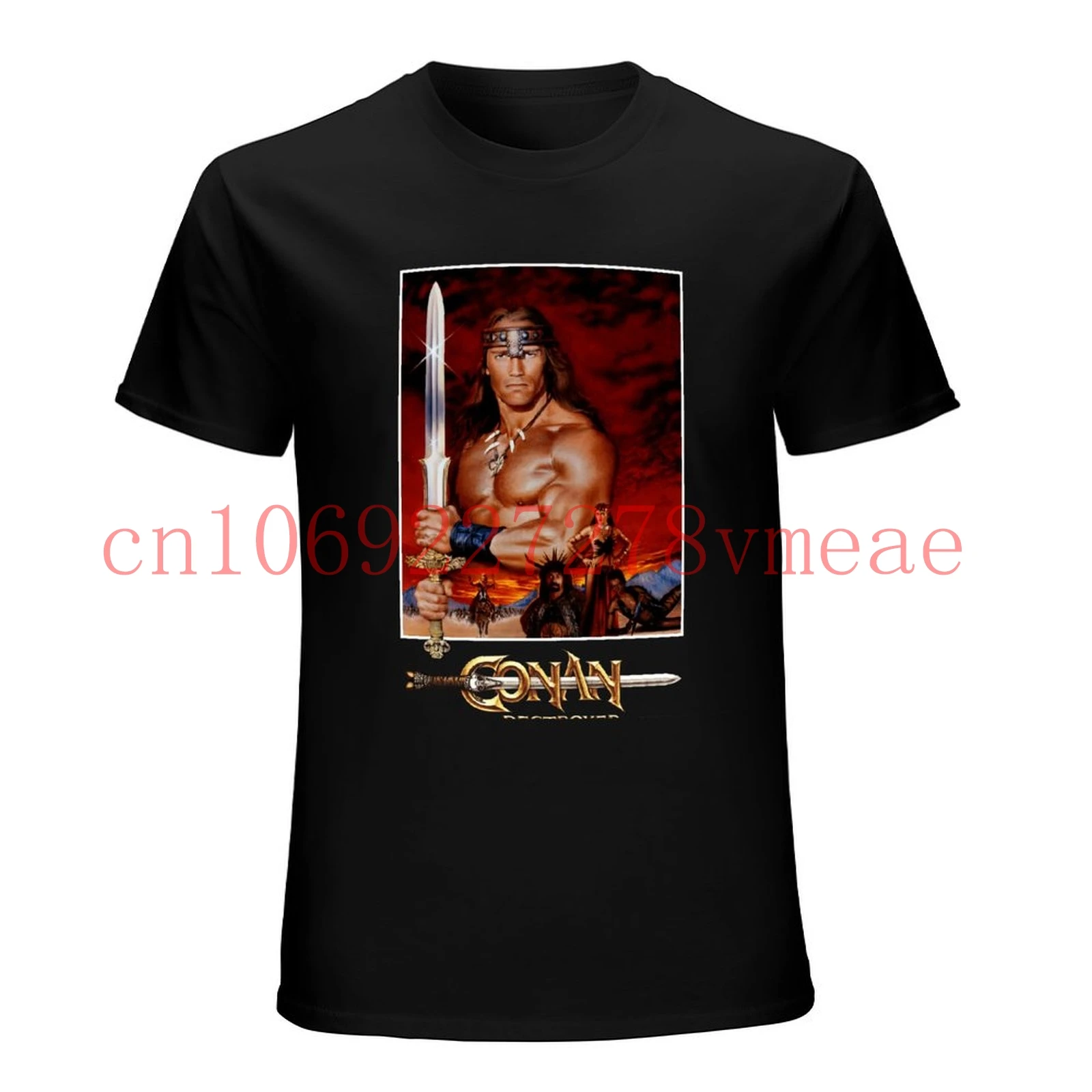 Футболка Conan The Destroyer V1 черный плакат все размеры S-4Xl