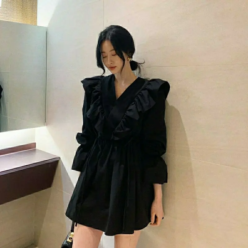 платье женское весна 2022 мини платья женские модные нарядное белое черное