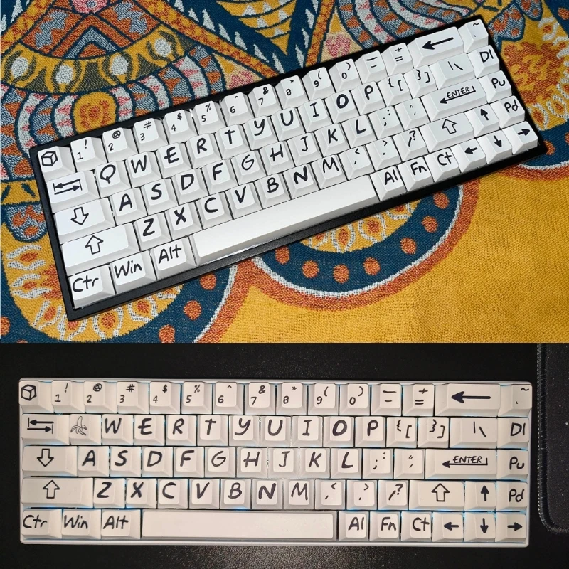 

T8WC 133 Keys Big Letter Keycaps For MX Mechanical Keyboard Cherry PBT Keycap Key