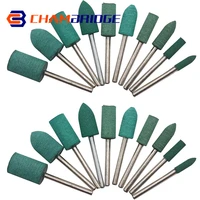 510pcs rubber grinding head shaft mounted polishing abrasive cylindrical bullet mould finish rotary tools accessories 3mm shank