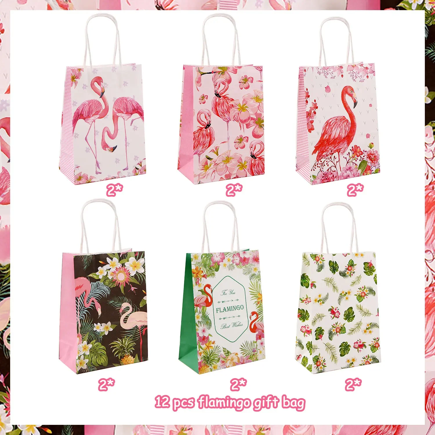 12 шт. подарочные пакеты в виде фламинго