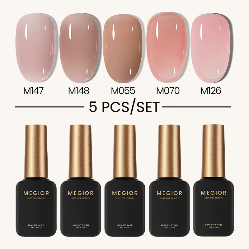 5 шт. полупрозрачный Гель-лак для ногтей |