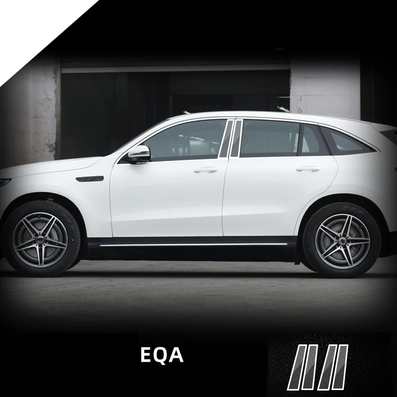 Прозрачная защитная пленка из ТПУ для Mercedes Benz EQA, Windows BC, наклейки на центральный столб для автомобиля, аксессуары для внешней части автомобиля