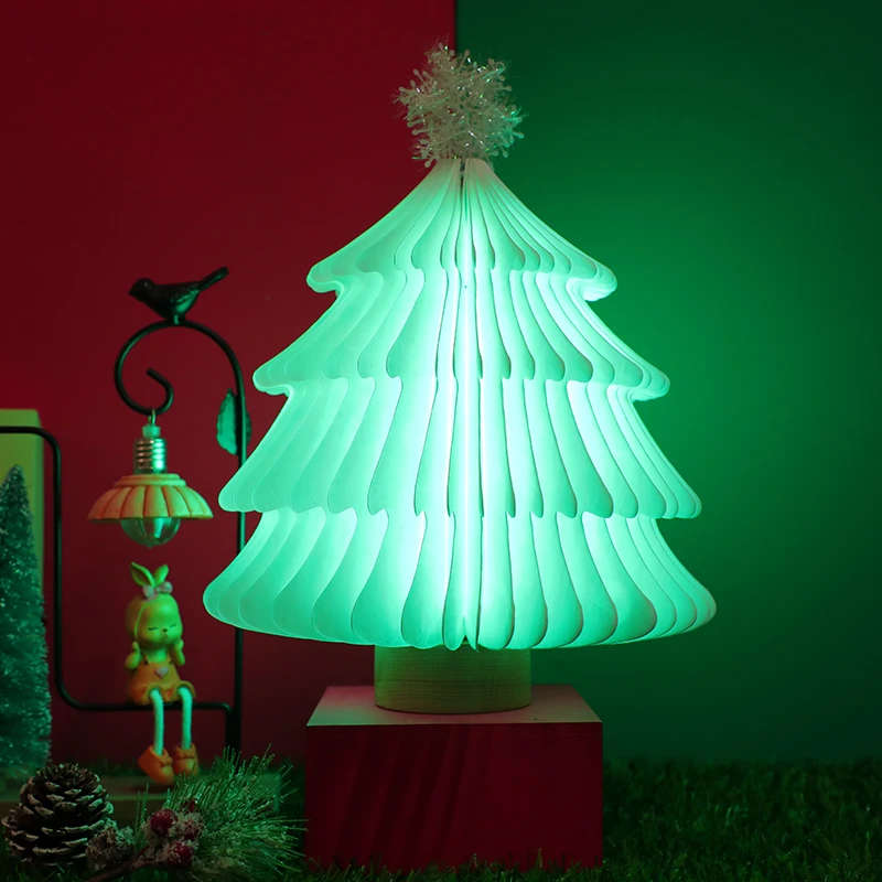 

High Quality Folding Waterproof Christmas Tree Decorative Light Magnetic Cordless Led Night Light For Gift