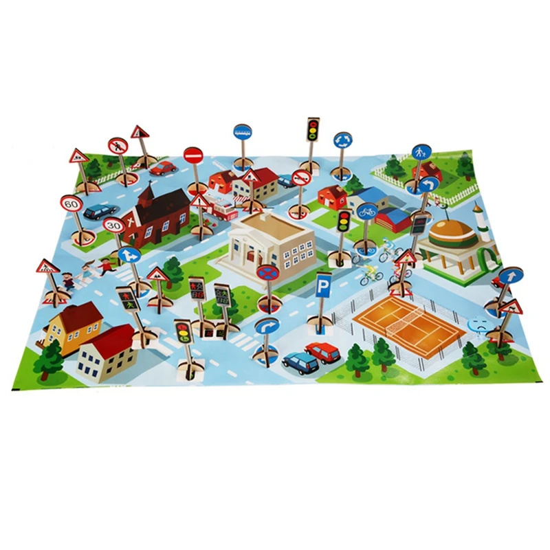 

Уличные дорожные знаки, игровой набор, дорожные знаки, игровой набор, мини-дорожные знаки, игрушечные дорожные знаки для детей