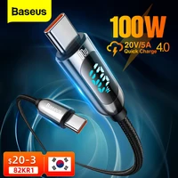 baseus pd 100w usb c to usb type c cable fast charging charger wire cord usb c type c usbc cable for xiaomi poco x3 pro samsung