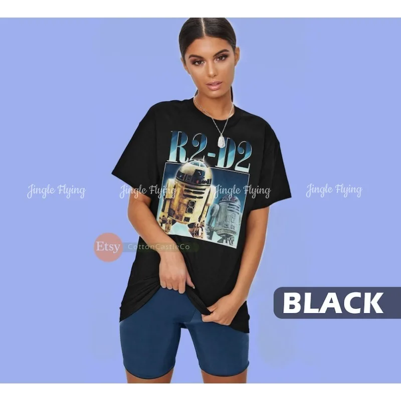 Рубашка R2D2 Футболка в стиле рок 90-х годов Bootleg