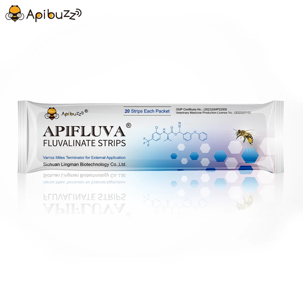 Apibuzz Apifluva Fluvalinate 20 полосок Пчеловодство против варроа клещей контроль миитицидов