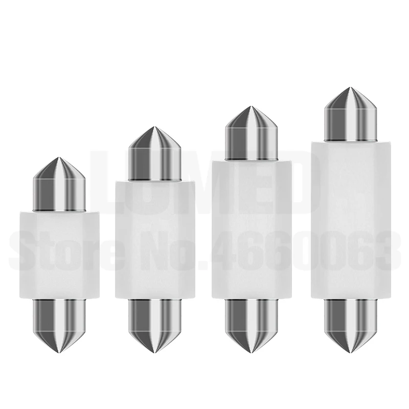 100x C5W светодиодная лампа для автомобиля Luces 2 3030 для интерьера, боковой фестунки, купола и чтения, DC 12-24V, IC керамики включен.