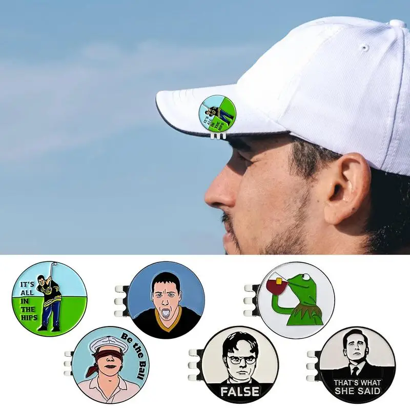

New Magnetic Golf Ball Marker With Golf Hat Clip Funny Golf Ball Location Mark Golf Marker Men Women Drop Ship Golf Accessories