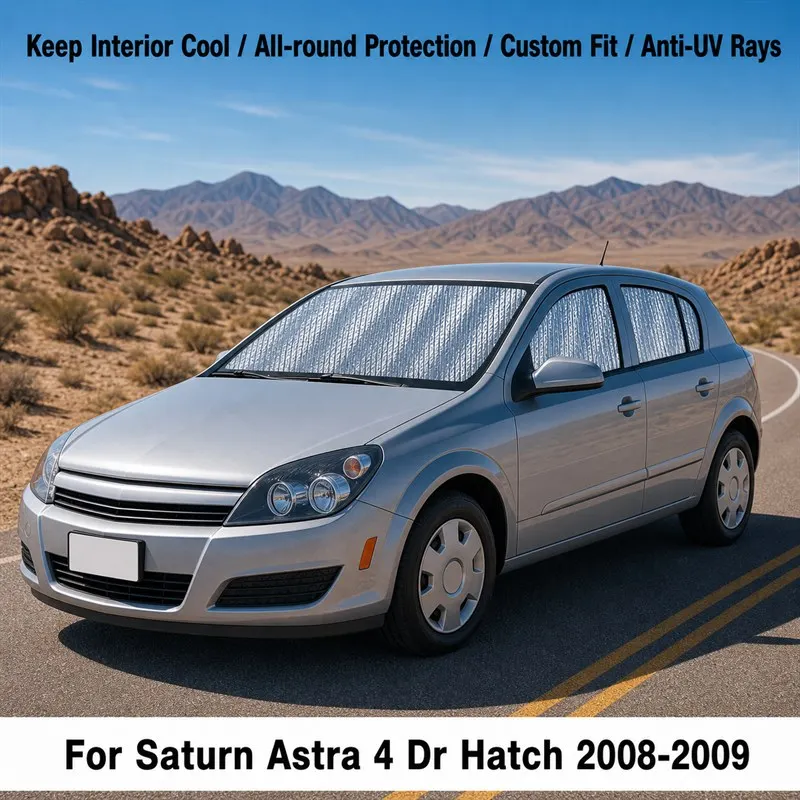 Фото Для Saturn Astra 4 Dr Hatch 2008-2009: Полный комплект солнцезащитных шторок для окон автомобиля, блокирующих УФ-излучение, обеспечивающих конфиденциальность, теплоизоляцию, складные автомобильные шторки №1