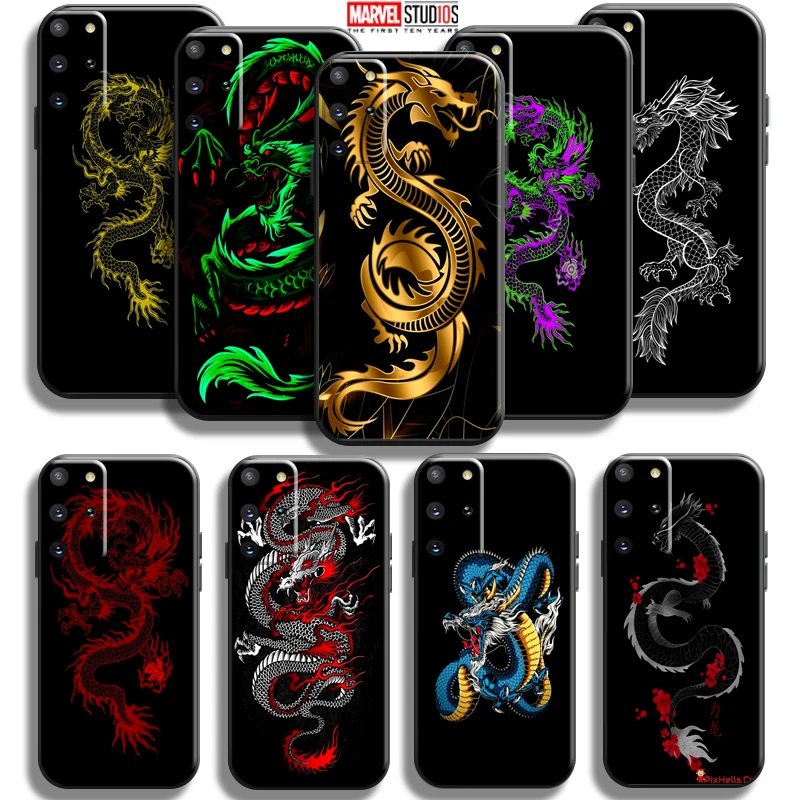 

Animal Pattern Dragon Phone Case For Samsung Galaxy S20 S21 S22 FE Ultra 5G S22 S21 S20 S10 10E S9 Plus Black TPU