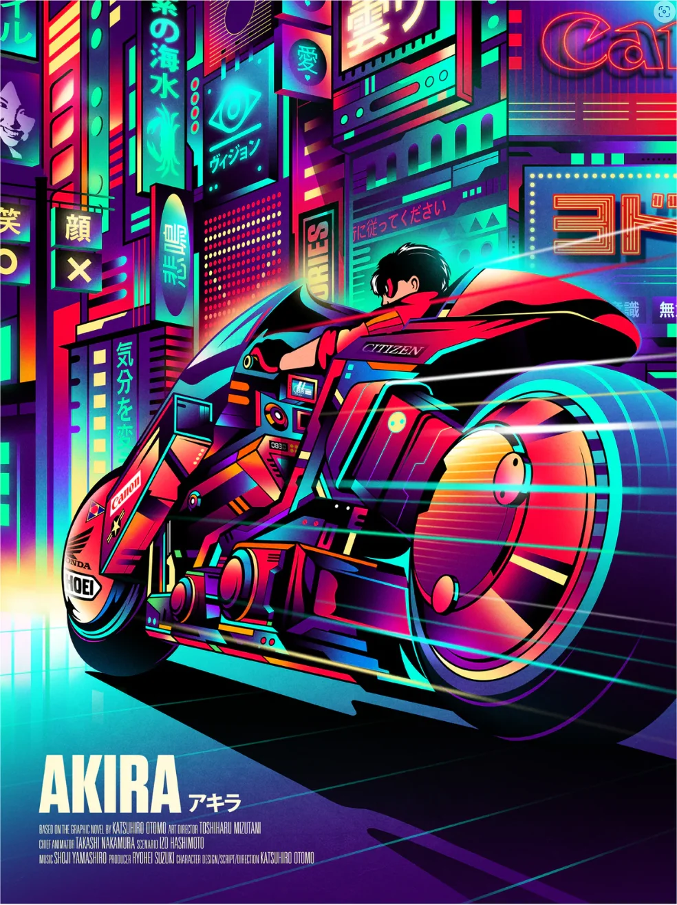 Аниме фильм Akira Художественная печать Шелковый плакат домашний Настенный декор