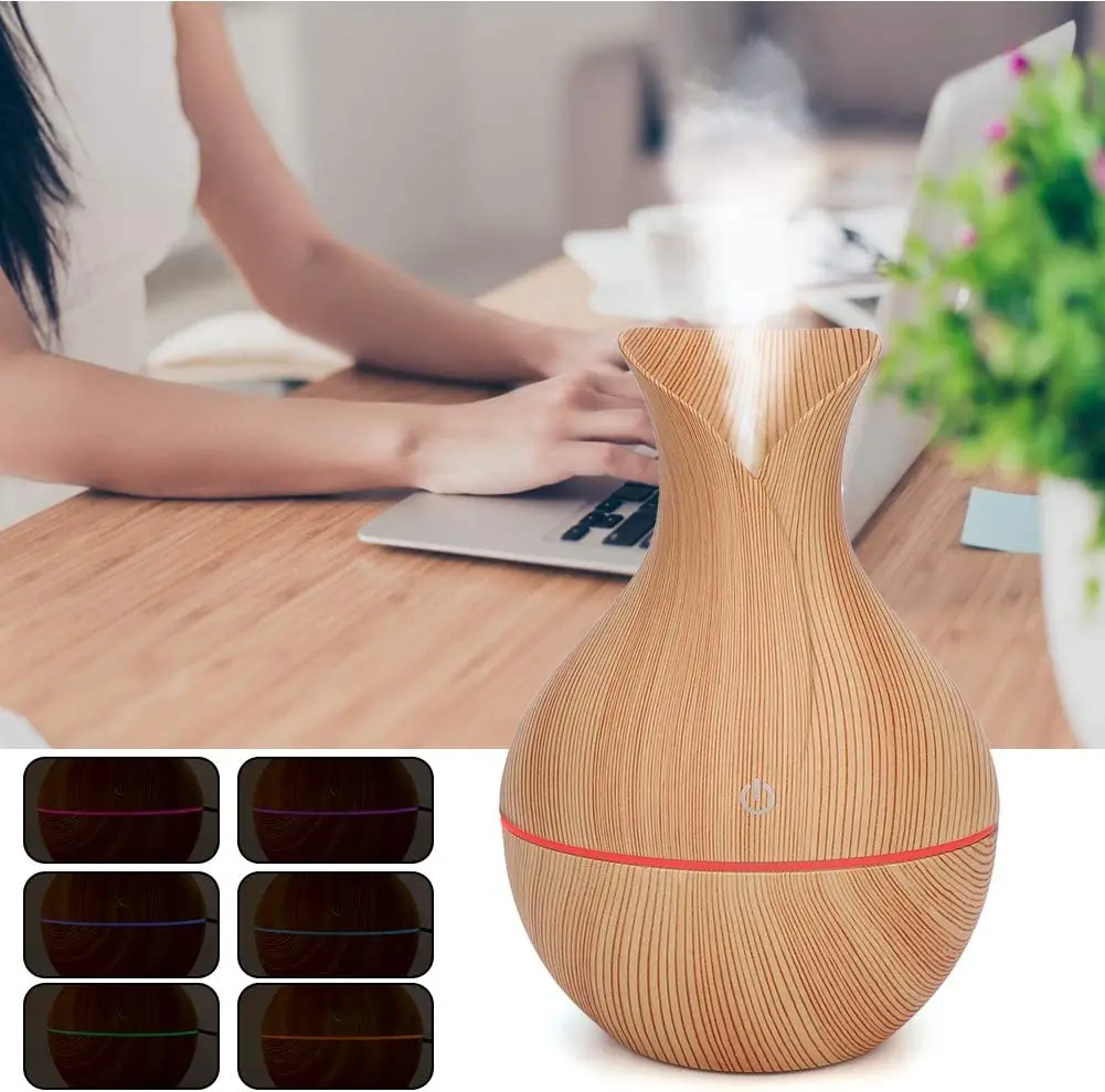 

7 colores Led Light Cool Mist Humidifier Home Humidifier, Humidificador Difusor de aceites esenciales, Bajo nivel de ruido para