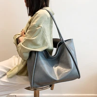2022 summer new large leather shoulder bags commuting big womens handbag brand trend tote bag casual fashion pu shopper bag