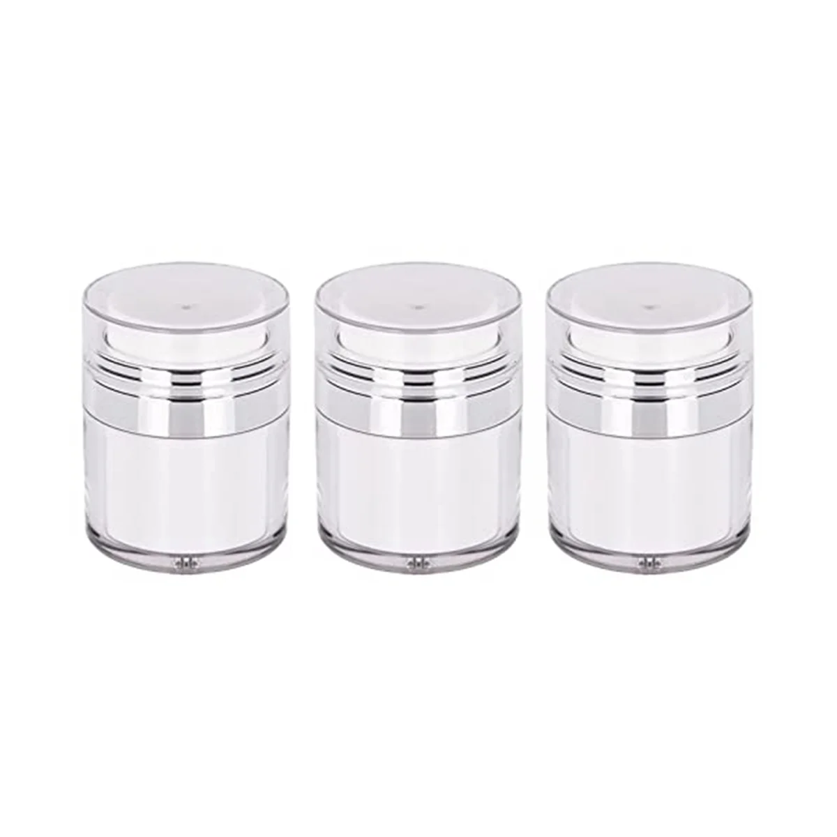 

Cream Jar Vacuum Bottle, 50Ml Airless Pump Jar Bottles Portable Lotion Dispenser, Makeup Creams Travel Container 3Pcs