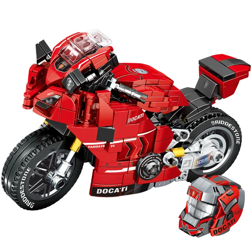 

Constructor Set Racing Motorcycle Building Blocks City Moto MOC Motorbike Vehicles Bricks Games Montessori Toy For boy