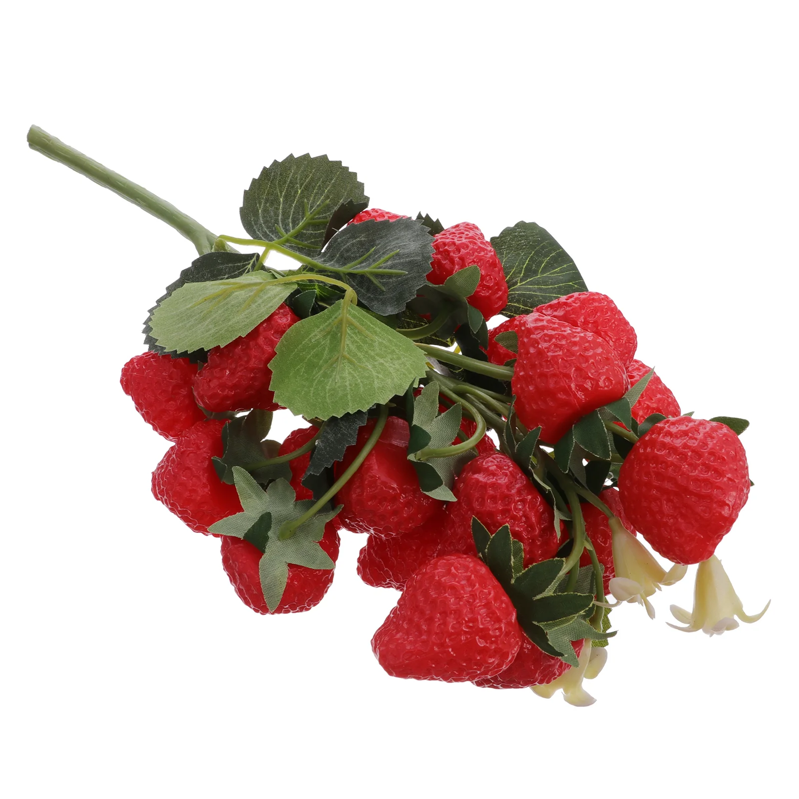 

Fruit Fake Strawberries Artificial Strawberry Simulation Realistic Decor Model Fauxdecoration Lifelike Fruits Props Red Stems