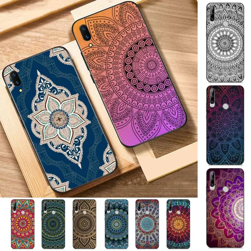 

Mandala Flower Phone Case for Huawei Y 6 9 7 5 8s prime 2019 2018 enjoy 7 plus