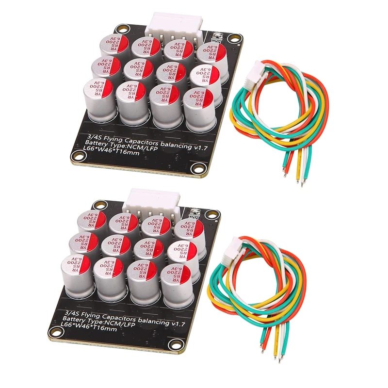 

2 Pcs 4S 5A Lifepo4 Battery Balancer BMS 5Mv Energy Transfer For Ternary Lithium Lithium Iron Phosphate Lithium Titanate