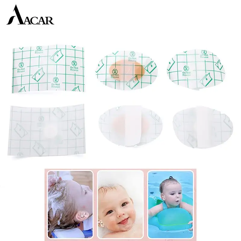 

20pcs Shower Cap Tool Plastic Waterproof Ear Protector Swimming Cover Caps Salon Hairdressing Dye Shield Protection