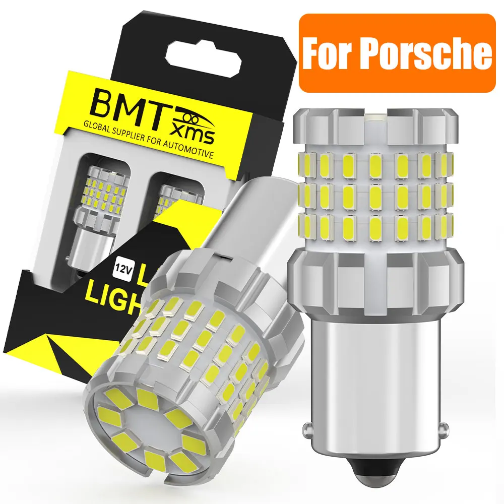 BMTxms 2 шт. Canbus S25 1156 BA15S P21W светодиодные задние резервные белые огни для Porsche 911 Boxster