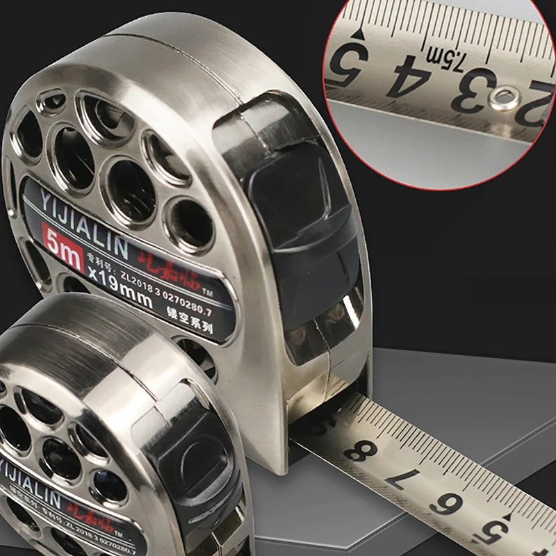 

1PC Metric Tape Measure Stainless Steel Anti-corrosion Retractable Metric Ruler Hollow Design Woodworking Measuring Gadgets