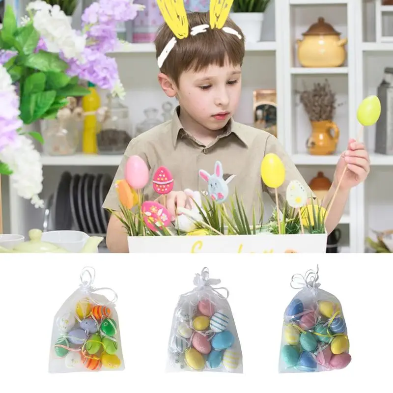 Красочные яйца на Пасху 12X красочные орнаменты пасхальные украшения