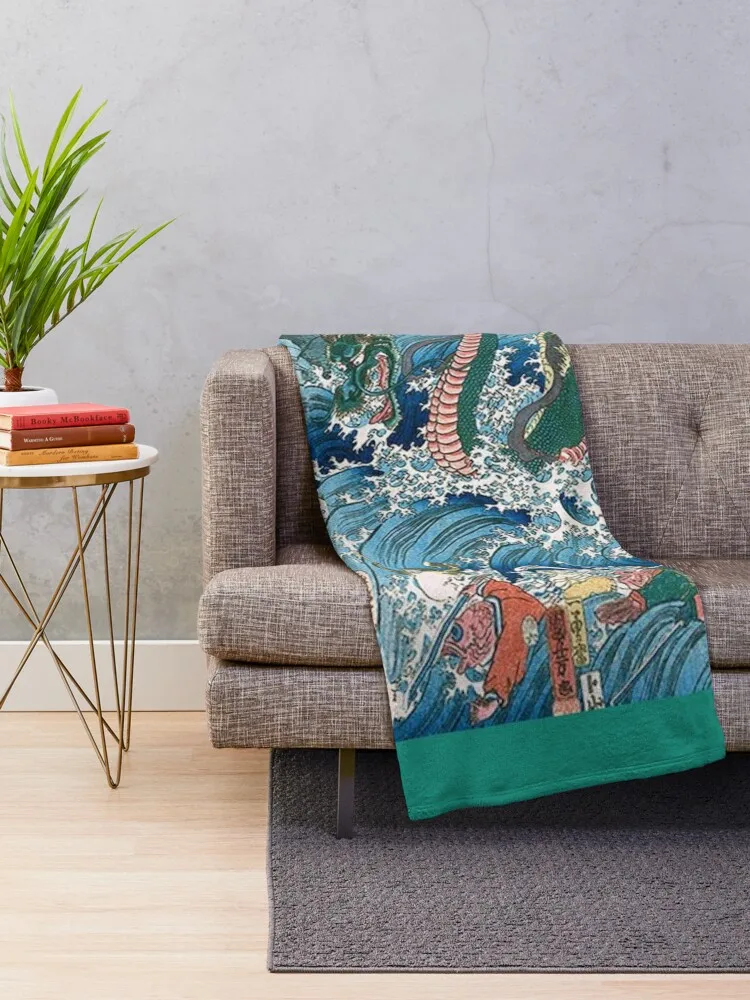 Японский принт Edo uikyo-e с деревянными блоками: Tamatoro-Hime at the Dragon Palace от Утагава