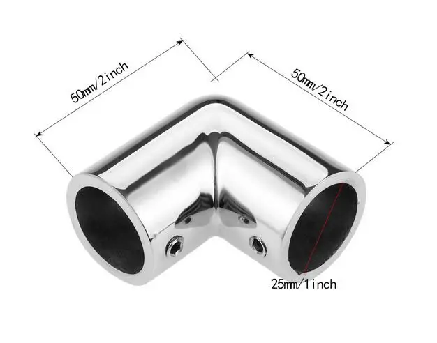 

Heavy Duty Hand Rail Fitting 90 Degree Elbow Pipe Tubing Mount For 22mm 7/8" Accessories Marine Grade 316 Stainless Steel