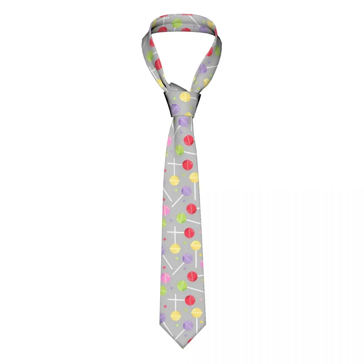 

Colourful Candy Tie Lollipop Print Man Fashion Neck Ties Gift Shirt Office Polyester Silk Cravat