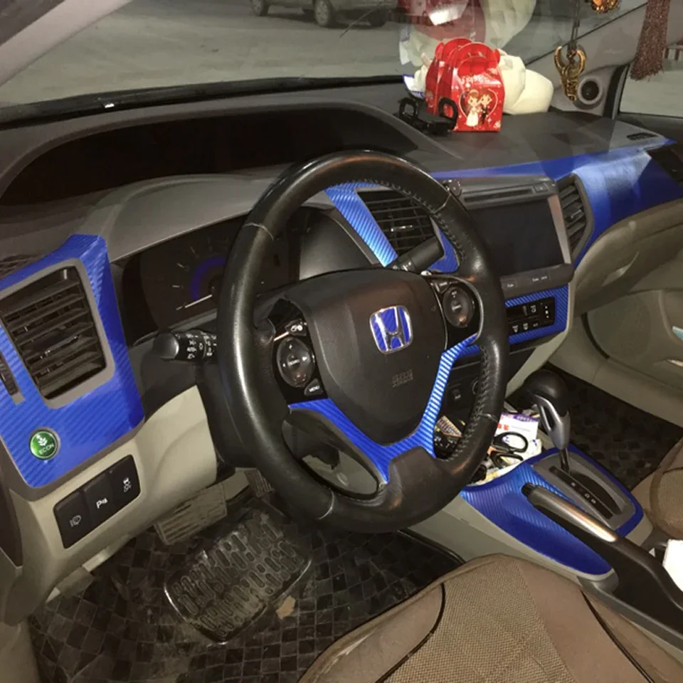 Автомобильный Стайлинг 3D 5D углеродное волокно салон автомобиля центральная