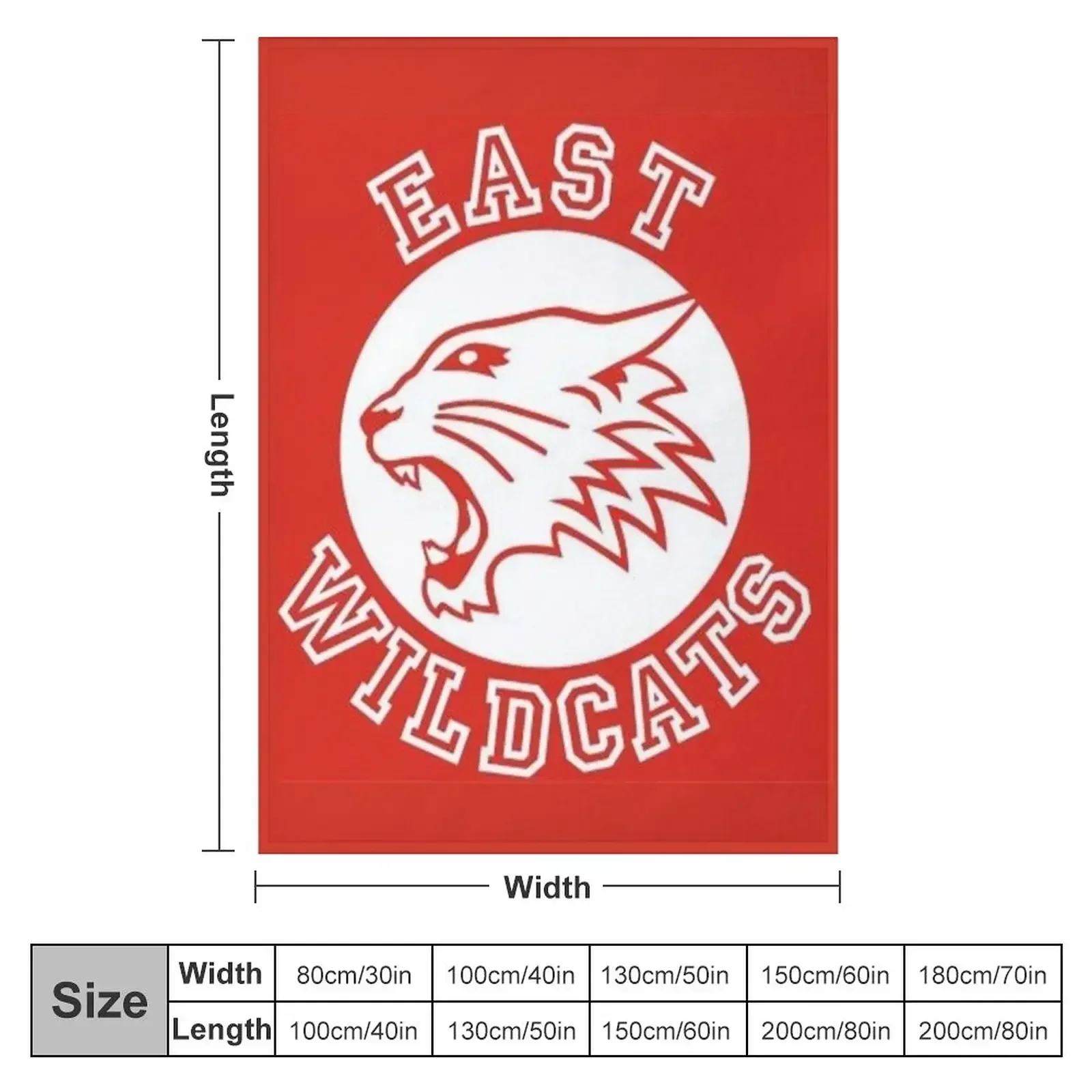 East High Wildcats Throw Blanket Nap For Sofa Thin Blankets