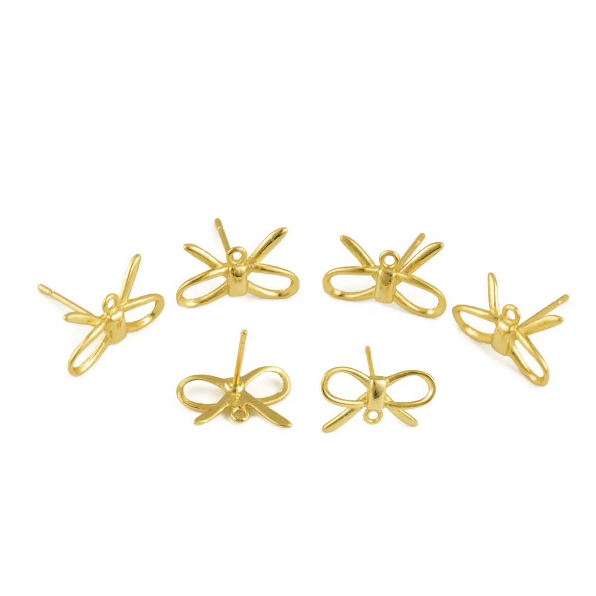 1 пара 8x14 мм простые серьги-бантики из меди с подвеской универсальное модное