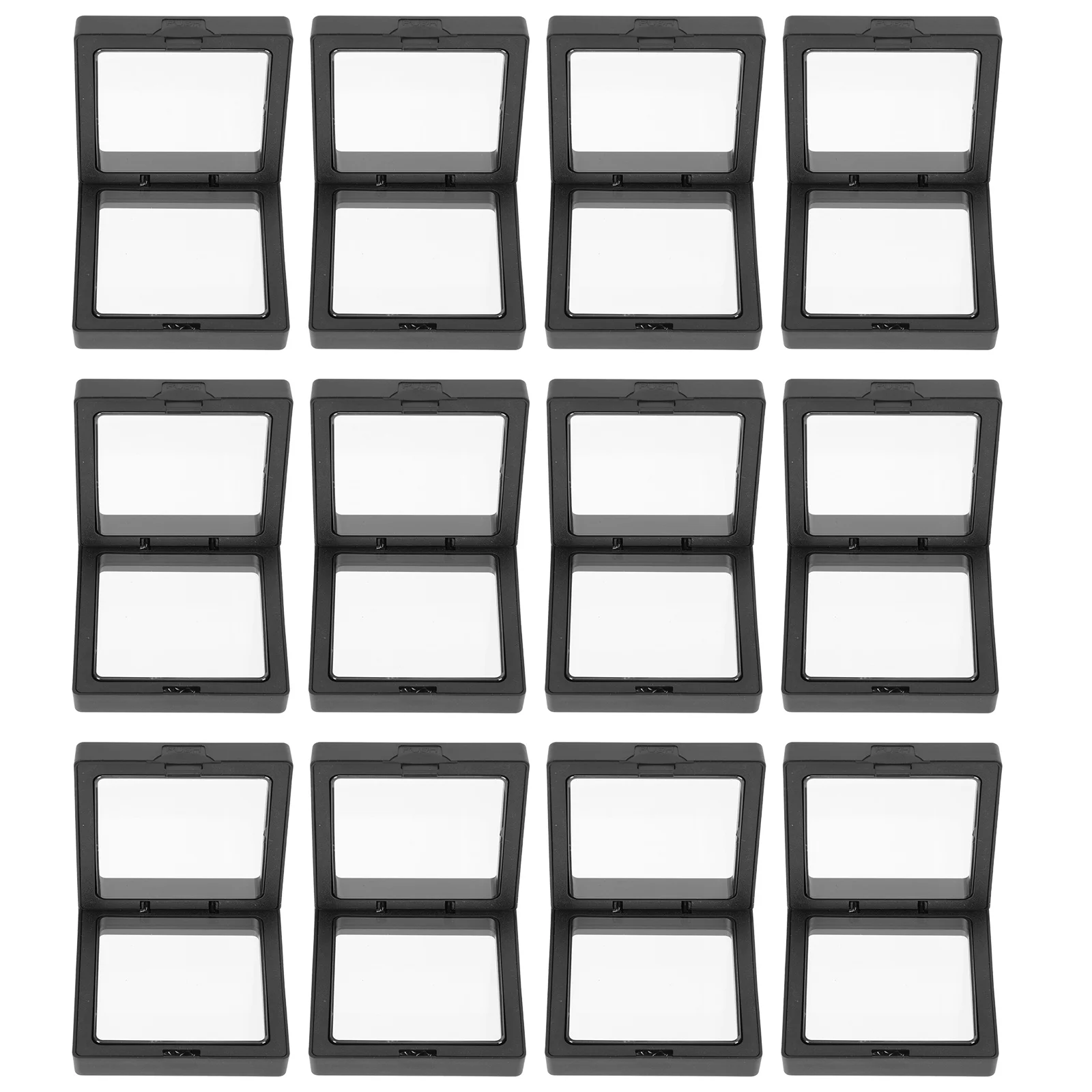 

20 Pcs Floating Box Portable Monitor Mount Useful Coin Holder Display Storage Plastic Kit Delicate Jewelry Case Collect Stand
