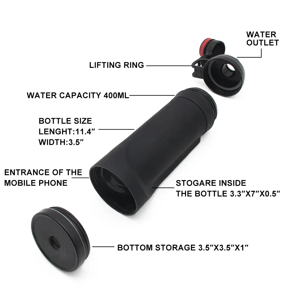 Экологичная пластиковая бутылка для хранения с секретным отделением телефонов