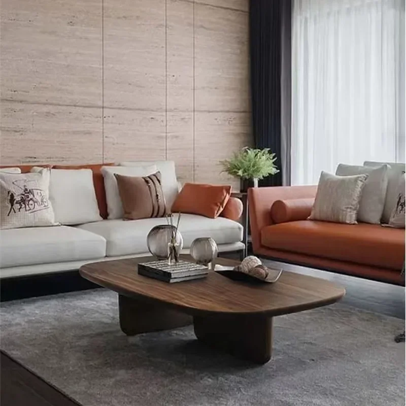 

Деревянный большой журнальный столик, современный прямоугольный минималистичный скандинавский боковой столик, дизайнерская Эстетическая мебель