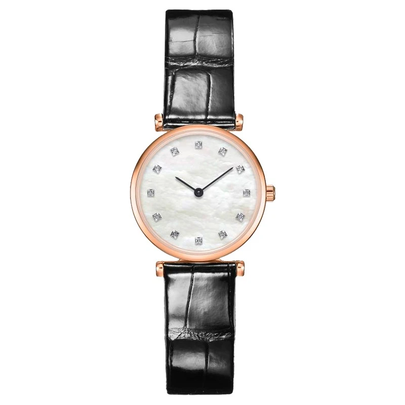 

Женские кварцевые часы с сапфировым стеклом, цвета розового золота